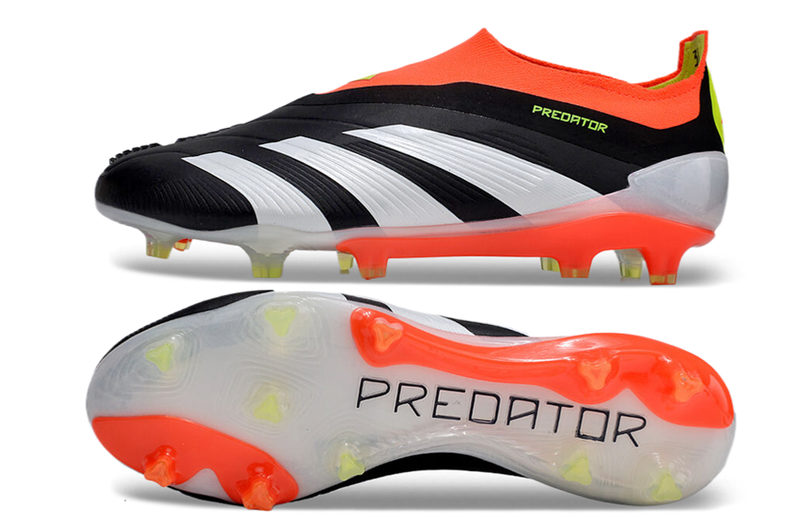 Bota de Fútbol Campo Adidas Predator LL Elite FG Negra, Naranja e Blanco "Solar Energy"