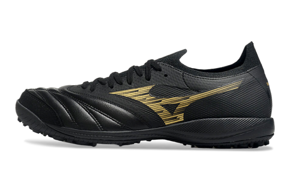 Bota de Fútbol para Césped Artificial Mizuno Morelia Neo Sala TF Negra e Dourada "Aurum Pack"