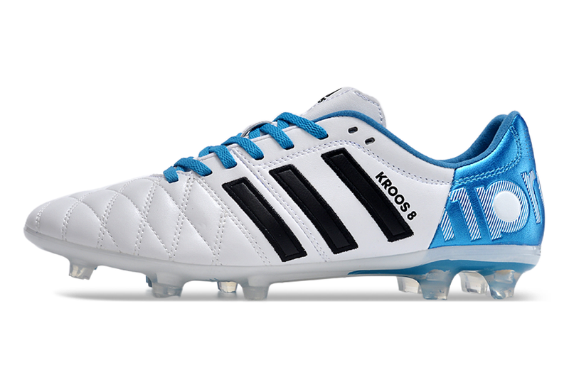 Bota de Fútbol Campo Adidas AdiPure 11 Pro FG Blanca e Azul "Toni Kroos"