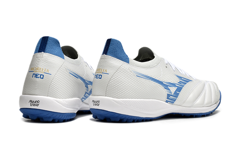 Bota de Fútbol para Césped Artificial Mizuno Morelia Neo Sala TF Blanca e Azul "Mugen Pack"