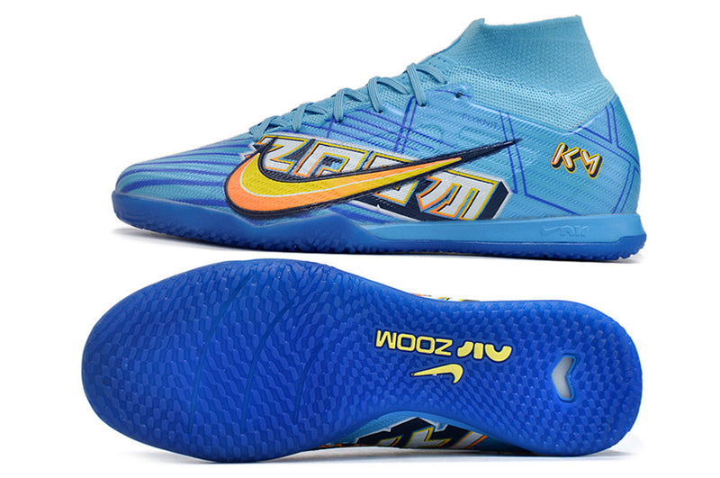 Bota de Fútbol Sala Nike Air Zoom Mercurial Superfly 9 Elite IC Azul "Mbappe Comic"