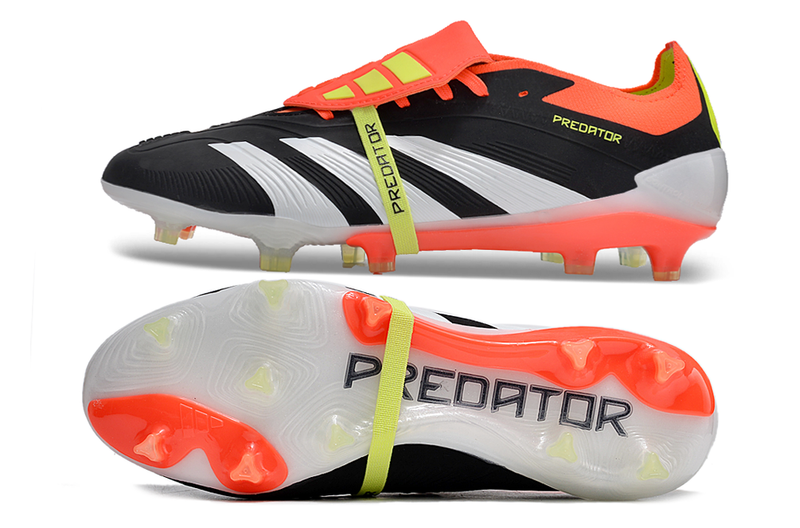 Bota de Fútbol Campo Adidas Predator FT 30 Elite FG Negra, Naranja e Blanco "Solar Energy Pack"