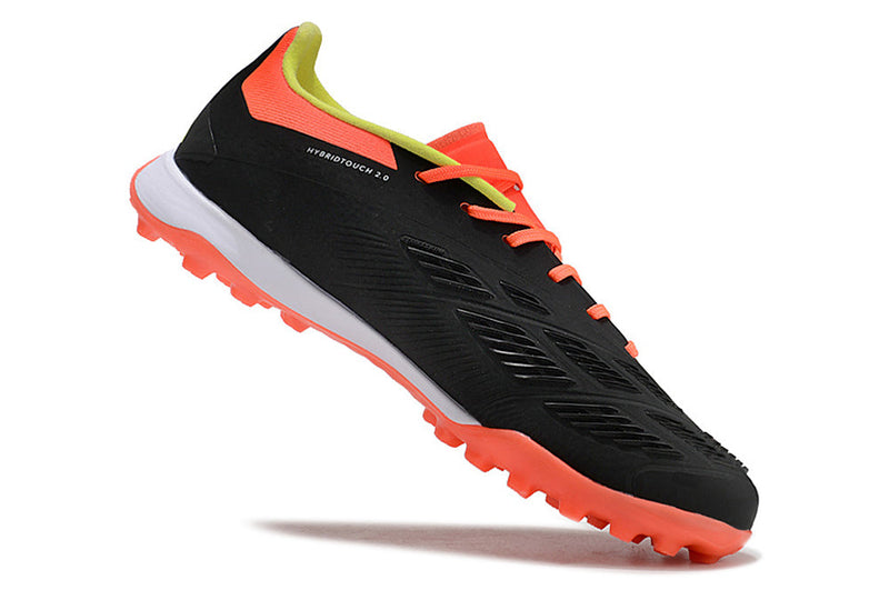 Bota de Fútbol para Césped Artificial Adidas Predator Elite TF Negra, Naranja e Blanco "Solar Energy"