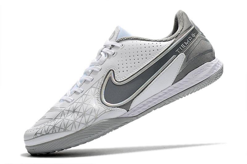 Bota de Fútbol Sala Nike Tiempo Legend 9 Elite Blanca e Gris "Focus"