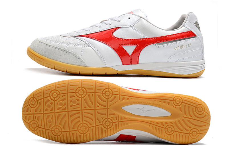 Bota de Fútbol Sala Mizuno Morelia Sala IC Blanca e Roja