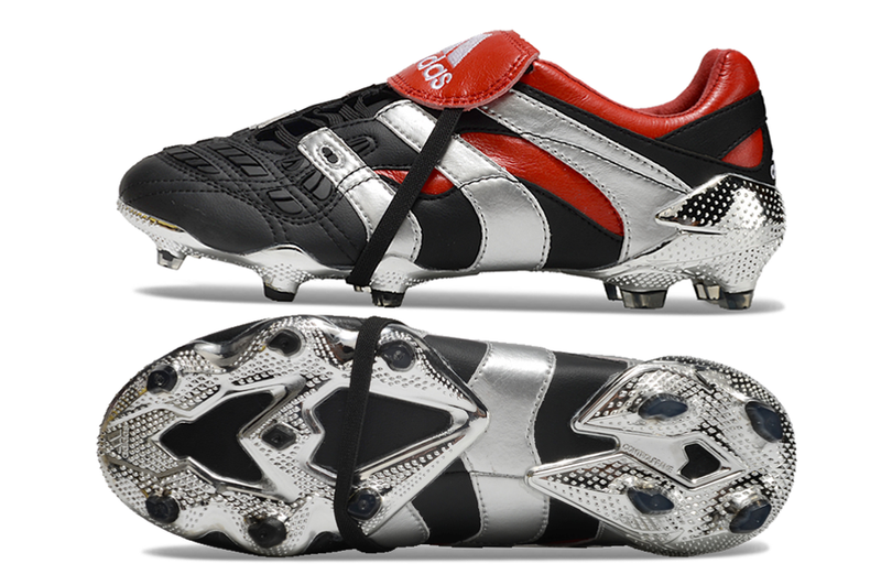 Bota de Fútbol Campo Adidas Predator Precision FG Negra e Roja "25th Anniversary Edition"