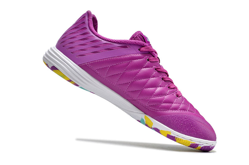 Bota de Fútbol Sala Nike Lunar Gato II IC Morada e Blanca