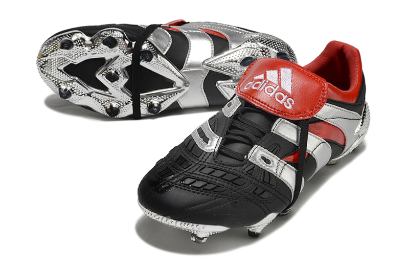 Bota de Fútbol Campo Adidas Predator Precision FG Negra e Roja "25th Anniversary Edition"