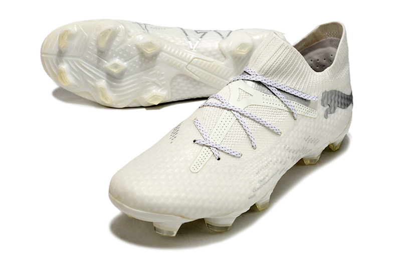 Bota de Fútbol Campo Puma Future 7 FG Blanca e Prata "Eclipse Pack"