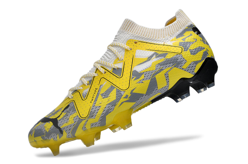Bota de Fútbol Campo Puma Future Ultimate FG Amarilla e Gris "Voltage Pack"