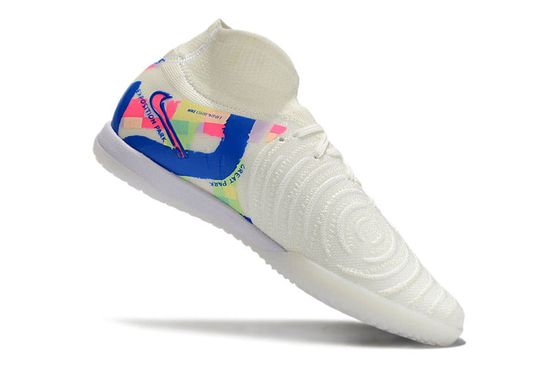 Bota de Fútbol Sala Nike Phantom Luna Elite IC Blanca, Azul e Rosa "Rainbow Pack"