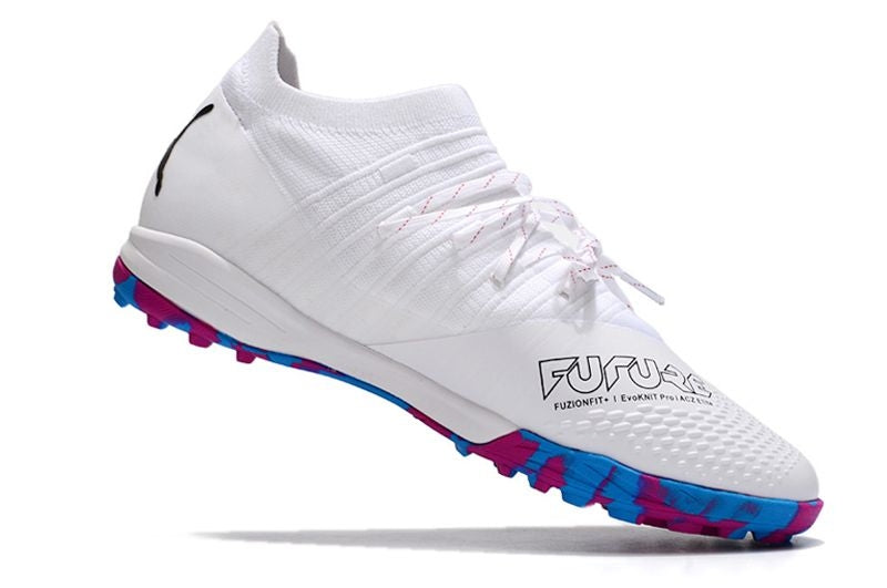Bota de Fútbol para Césped Artificial Puma Future Z 1.3 TF Blanca e Azul