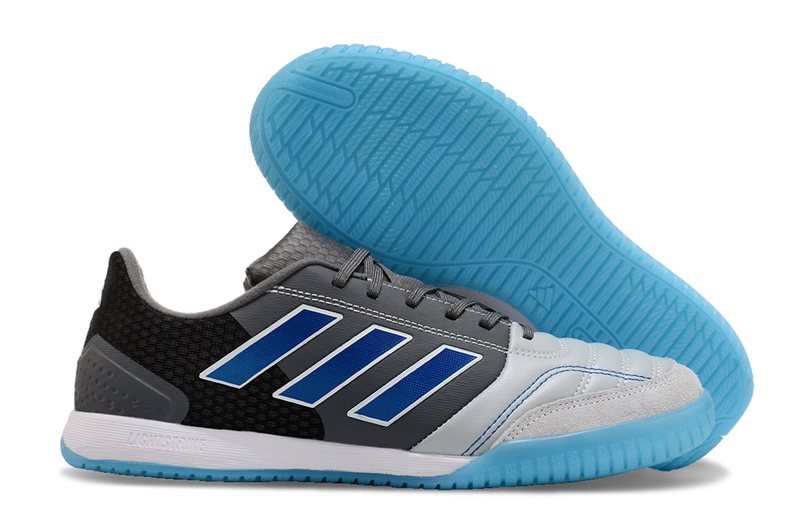 Bota de Fútbol Sala Adidas Competition Top IC Gris, Azul e Blanco