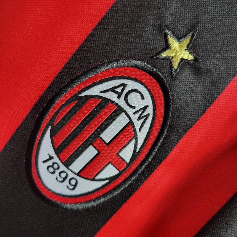 Camiseta Milan Primera Equipación 06/07 Retro - Roja e Negra