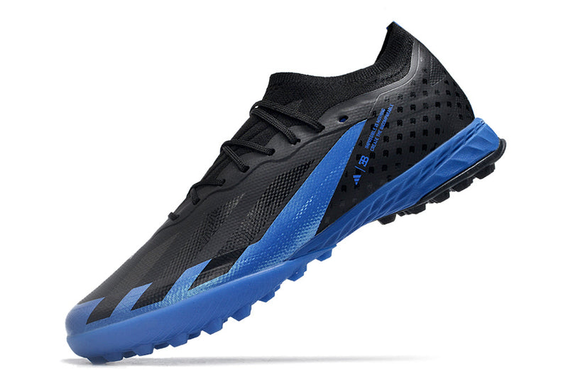 Bota de Fútbol para Césped Artificial Adidas X Crazyfast.1 TF Negra e Azul "Bugatti"