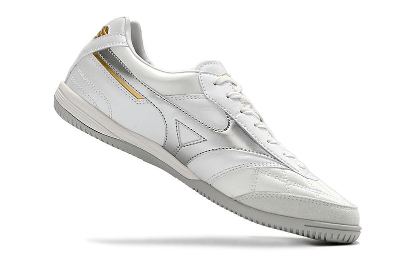 Bota de Fútbol Sala Mizuno Morelia Sala IC Blanca e Prata "Beta Shining"