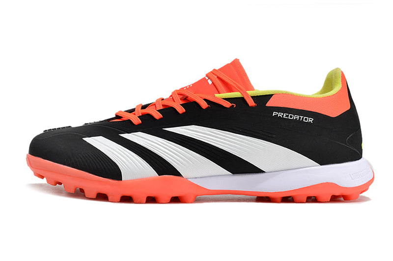 Bota de Fútbol para Césped Artificial Adidas Predator Elite TF Negra, Naranja e Blanco "Solar Energy"