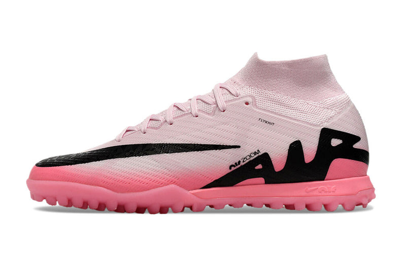 Bota de Fútbol para Césped Artificial Nike Air Zoom Mercurial Superfly 9 Elite TF Rosa e Negro "Mad Brilliance Pack"