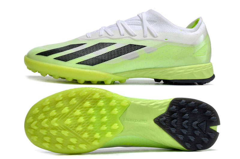 Bota de Fútbol para Césped Artificial Adidas X Crazyfast.1 TF Blanca e Verde "Crazyrush Pack"