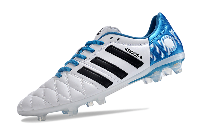 Bota de Fútbol Campo Adidas AdiPure 11 Pro FG Blanca e Azul "Toni Kroos"