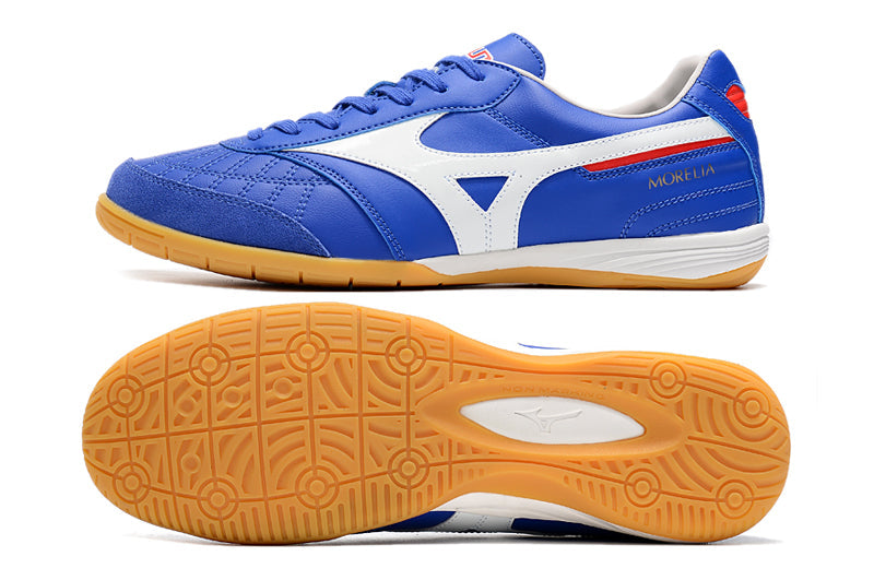 Bota de Fútbol Sala Mizuno Morelia Sala IC Azul e Blanca