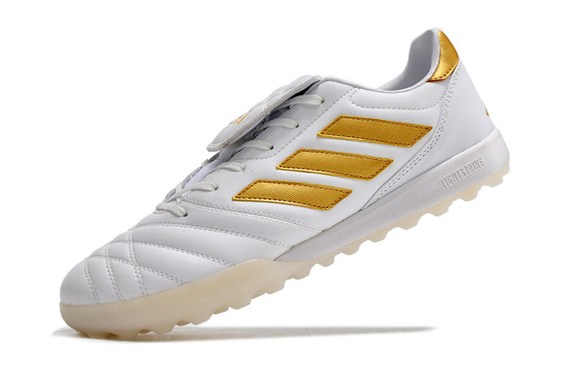 Bota de Fútbol para Césped Artificial Adidas Copa Gloro TF Blanca e Dourada