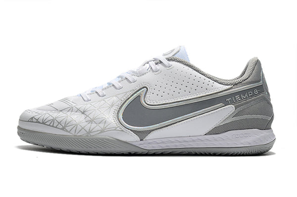 Bota de Fútbol Sala Nike Tiempo Legend 9 Elite Blanca e Gris "Focus"