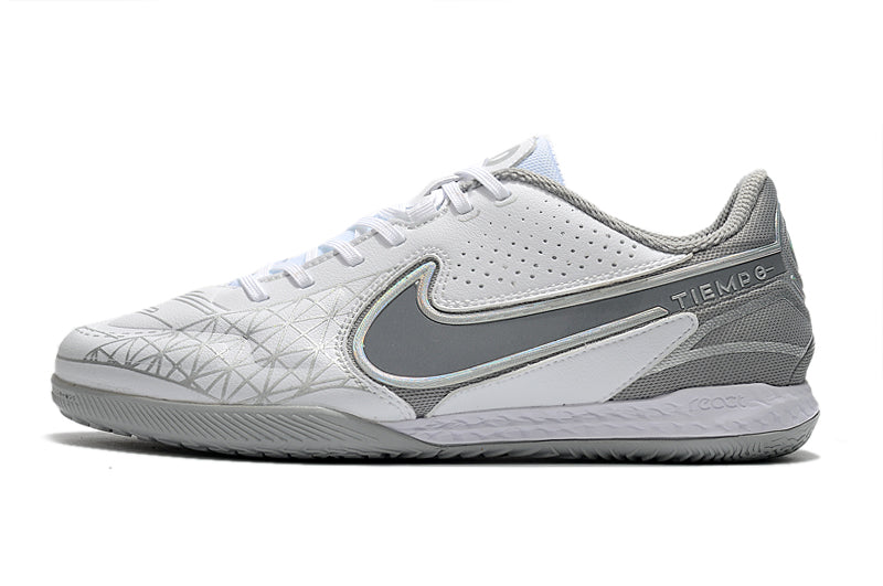 Bota de Fútbol Sala Nike Tiempo Legend 9 Elite Blanca e Gris "Focus"