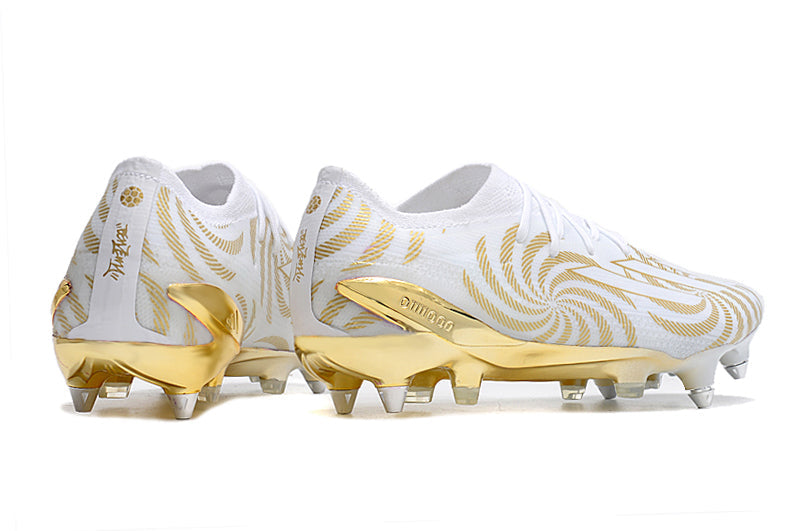 Bota de Fútbol Campo Adidas X Speedportal.1 Ponta de Aluminio Blanca e Dourada "Benzema Balon d'Or"