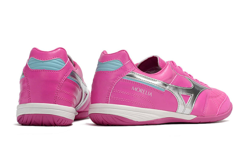 Bota de Fútbol Sala Mizuno Morelia Sala IC Rosa e Prata