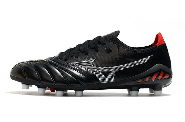 Bota de Fútbol Campo Mizuno Morelia Neo 3 FG Negra e Roja