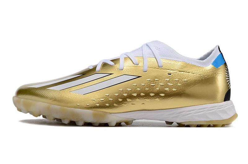 Bota de Fútbol para Césped Artificial Adidas X SpeedPortal Messi.1 TF Dourada "Leyenda"