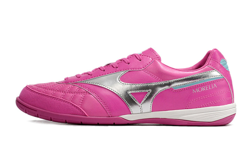 Bota de Fútbol Sala Mizuno Morelia Sala IC Rosa e Prata