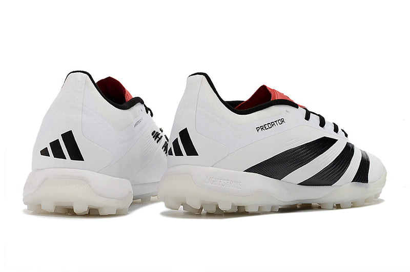 Bota de Fútbol para Césped Artificial Adidas Predator Elite TF Blanca, Negra e Roja