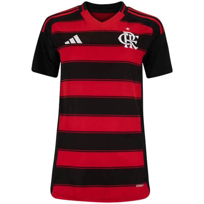 Camiseta Flamengo Mujer Primera Equipación 25/26 - Negra e Roja