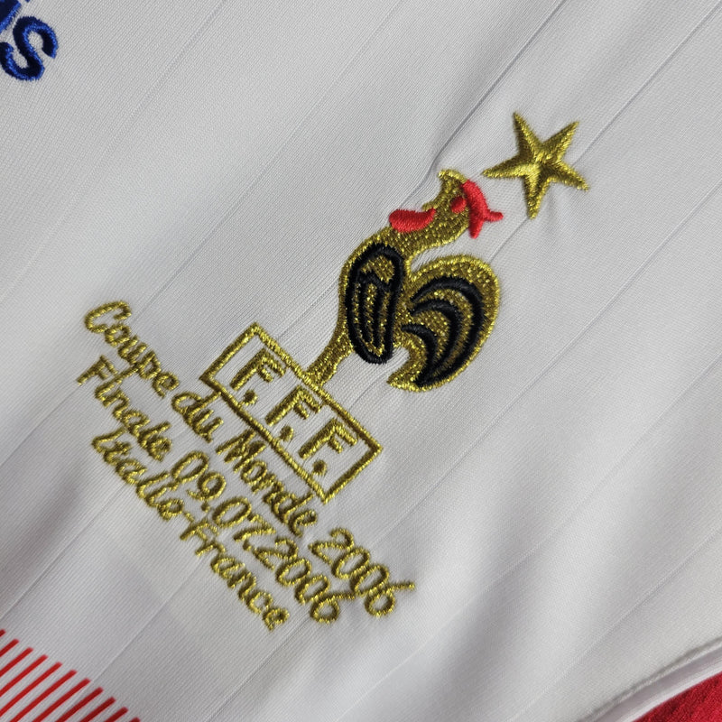 Camiseta Francia Segunda Equipación 2006 Retro - Blanca