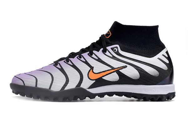 Bota de Fútbol para Césped Artificial Nike Air Zoom Mercurial Superfly 9 Elite TF Blanca, Morada e Negra