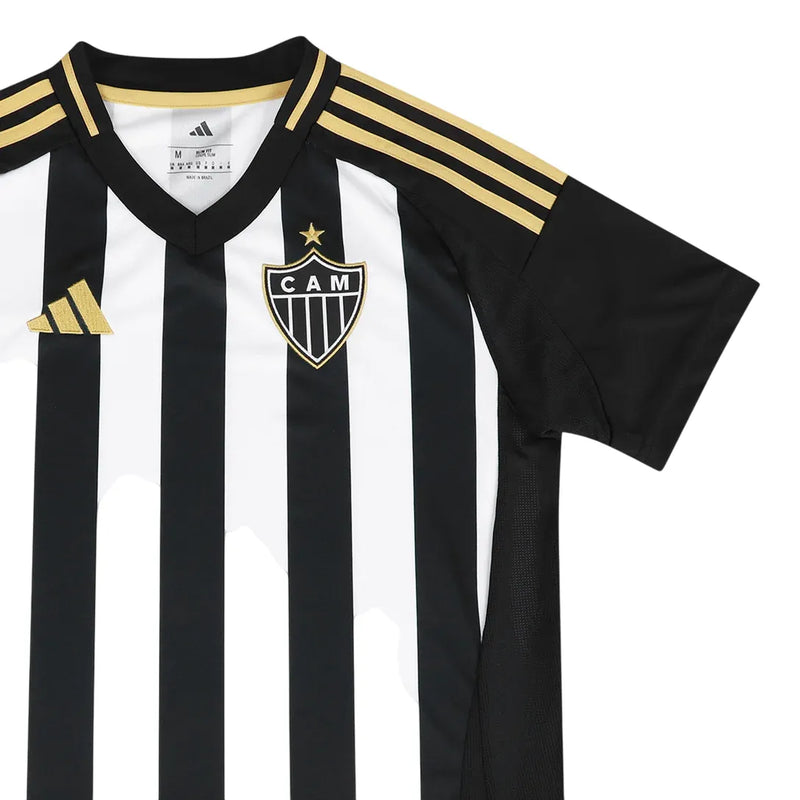 Camiseta Atletico Mineiro Mujer Primera Equipación 25/26 - Negra e Blanca