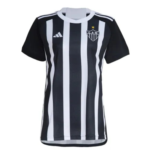 Camiseta Atlético Mineiro Mujer Primera Equipación 24/25 - Negra e Blanca