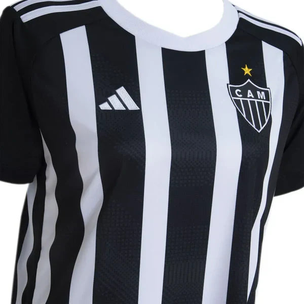 Camiseta Atlético Mineiro Mujer Primera Equipación 24/25 - Negra e Blanca