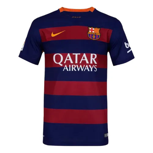 Camiseta Barcelona Primera Equipación 15/16 Retro - Azul e Roja
