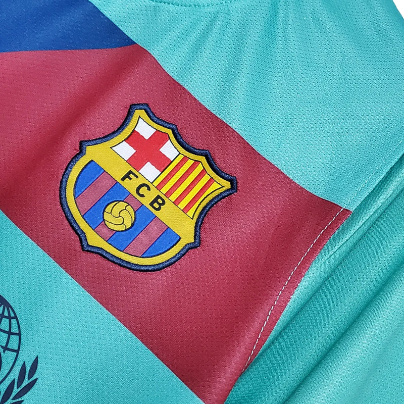 Camiseta Barcelona Segunda Equipación 10/11 Retro - Verde Água