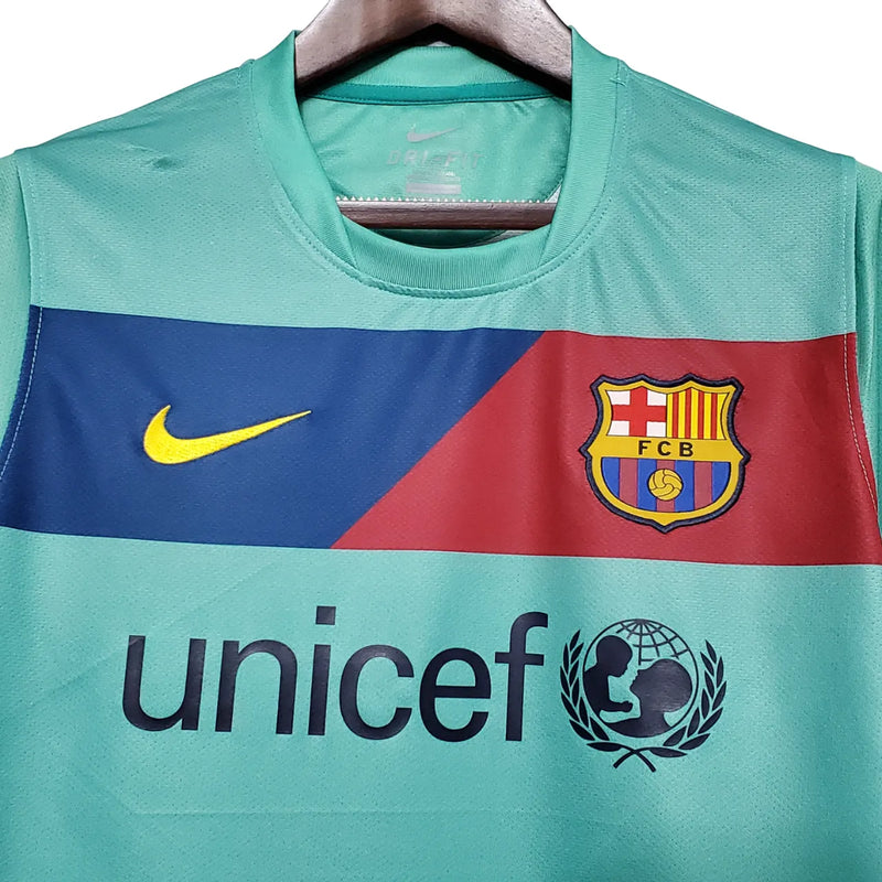 Camiseta Barcelona Segunda Equipación 10/11 Retro - Verde Água