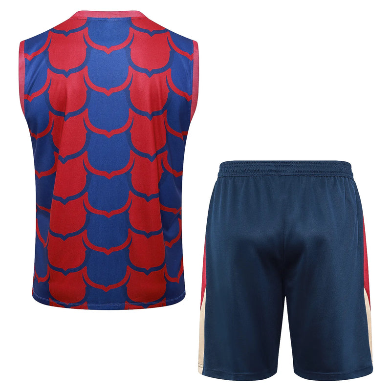 Conjunto Barcelona Entrenamiento Regata 24/25 - Azul e Rojo