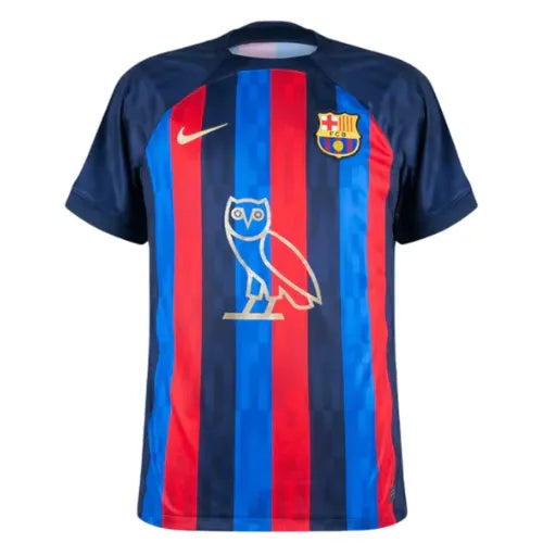 Camiseta Barcelona Edição Especial Drake 22/23 - Azul e Roja