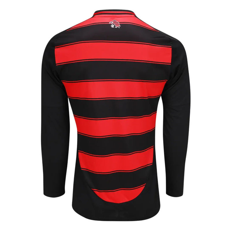 Camiseta Flamengo Primera Equipación 25/26 Manga Larga - Negro e Rojo