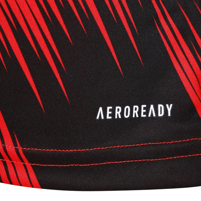 Camiseta Flamengo Pré Jogo 25/26 - Negro e Rojo