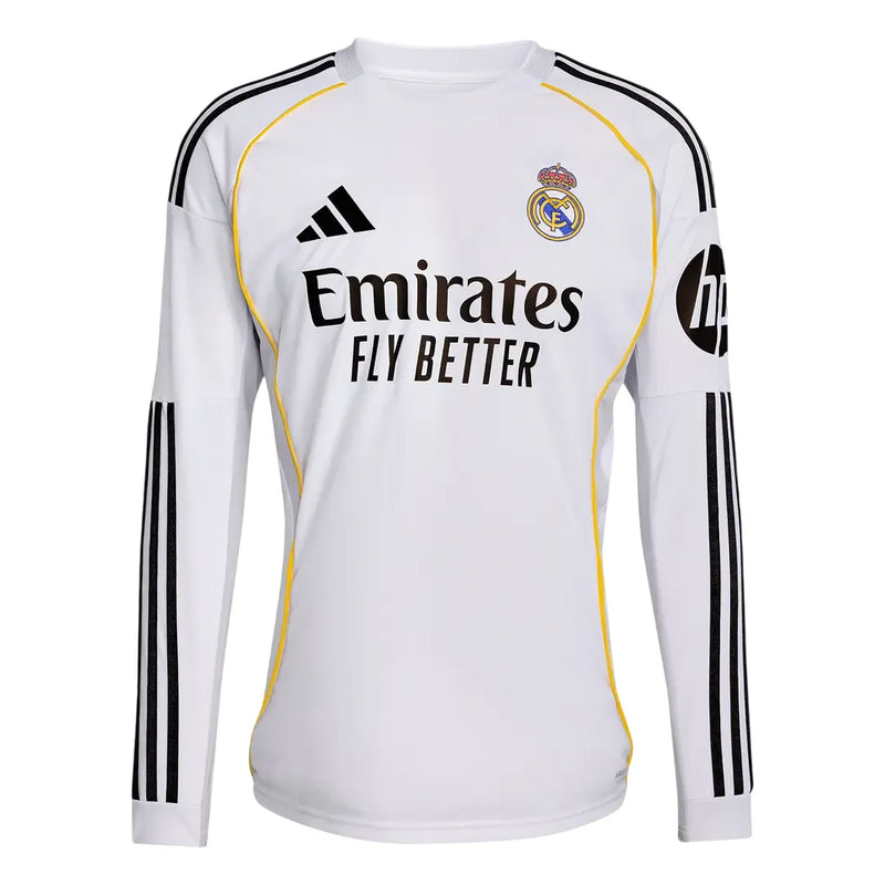 Camiseta Real Madrid Primera Equipación 25/26 Manga Larga - Blanca