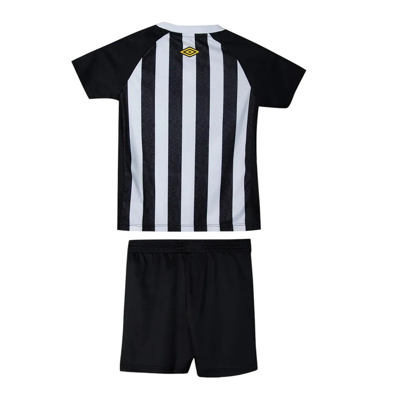 Conjunto Infantil Santos II 25/26 - Negro e Blanco