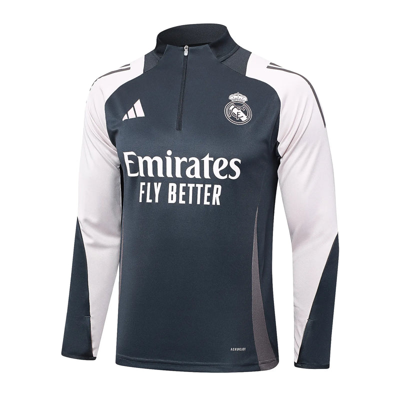Chándal Entrenamiento Real Madrid 24/25 - Gris e Blanco